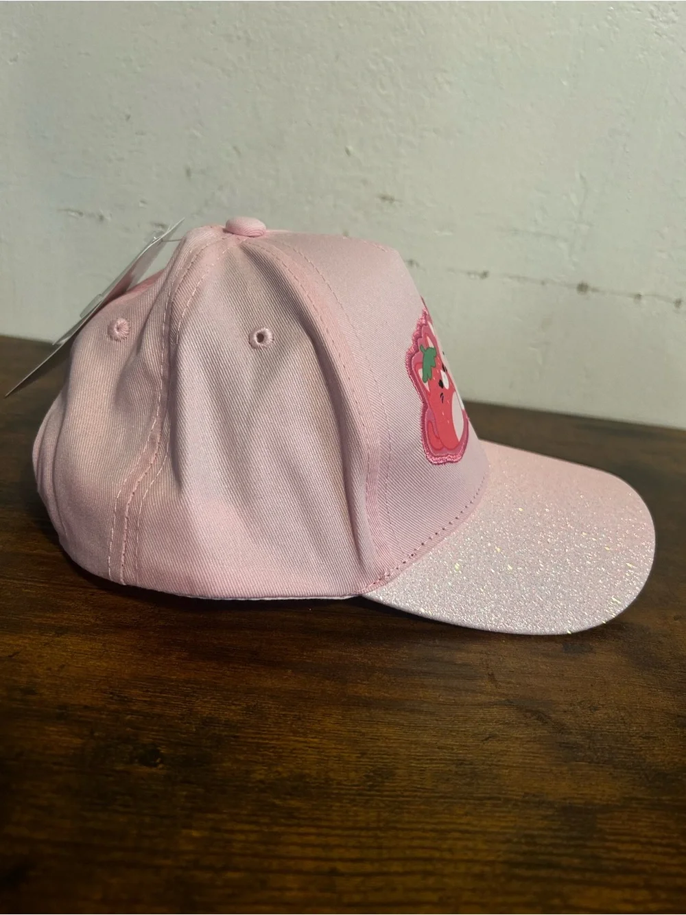 Squishmallows Pink Glitter Brim Kids Baseball Cap Hat Scarlet Sofia Cassy OS